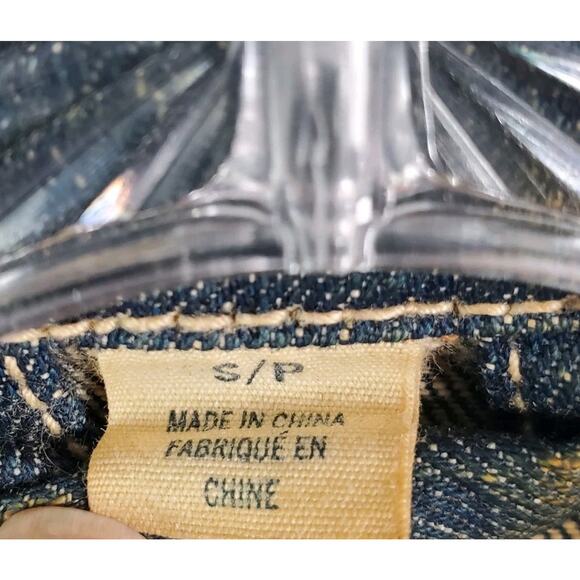 American Eagle Blue Jean Distressed Jacket Denim Trucker Women's Sz Small - Picture 5 of 10